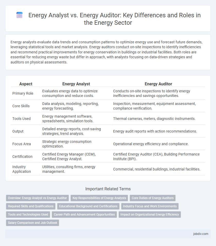 Energy Analyst vs. Energy Auditor: Key Differences and Roles in the Energy Sector