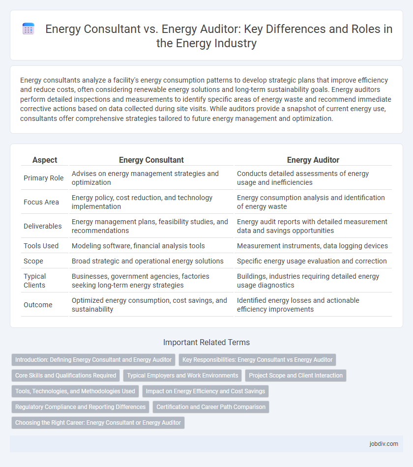 Energy Consultant vs. Energy Auditor: Key Differences and Roles in the Energy Industry