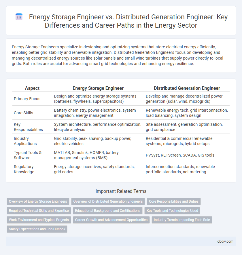 Energy Storage Engineer vs. Distributed Generation Engineer: Key Differences and Career Paths in the Energy Sector