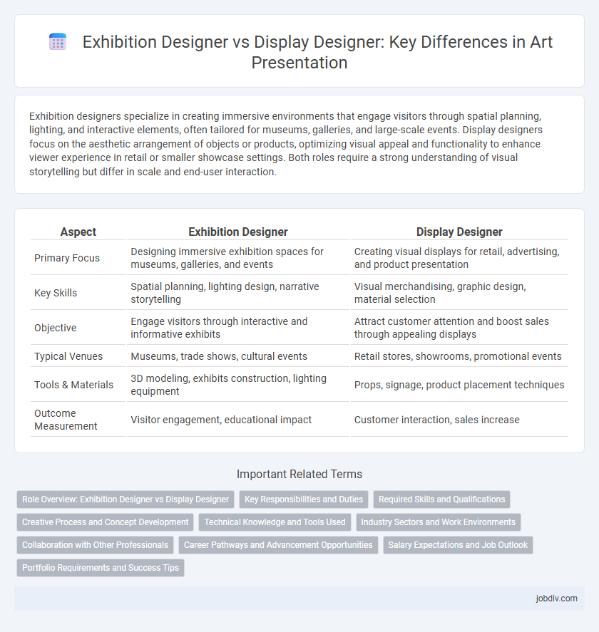 Exhibition Designer vs Display Designer: Key Differences in Art Presentation