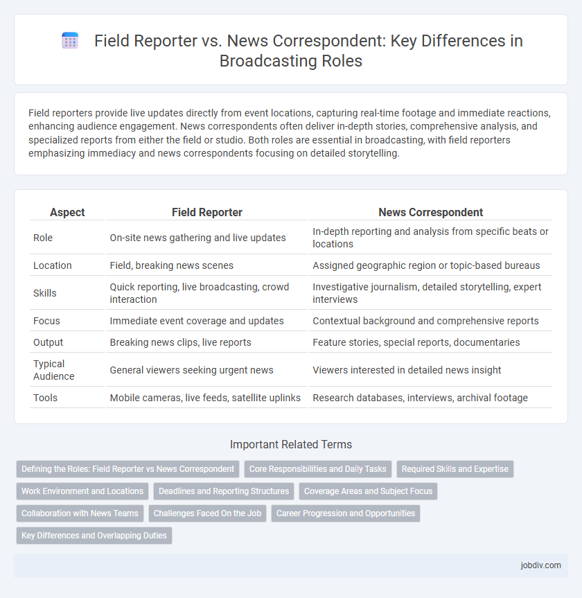 Field Reporter vs. News Correspondent: Key Differences in Broadcasting Roles