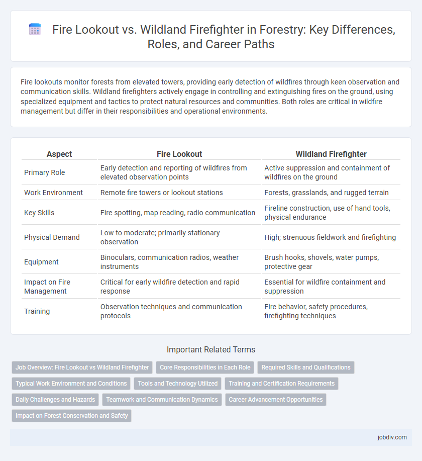 Fire Lookout vs. Wildland Firefighter in Forestry: Key Differences, Roles, and Career Paths