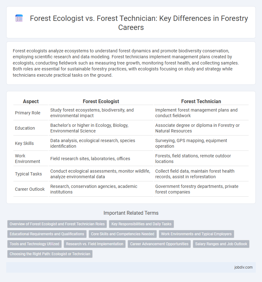 Forest Ecologist vs. Forest Technician: Key Differences in Forestry Careers