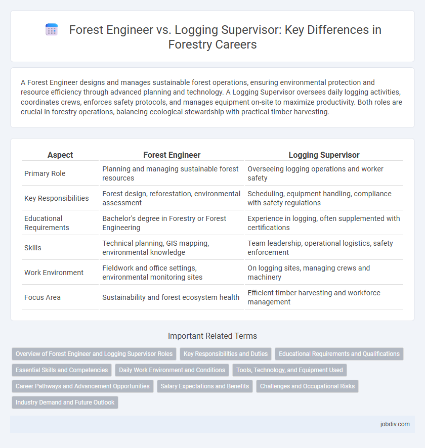Forest Engineer vs. Logging Supervisor: Key Differences in Forestry Careers