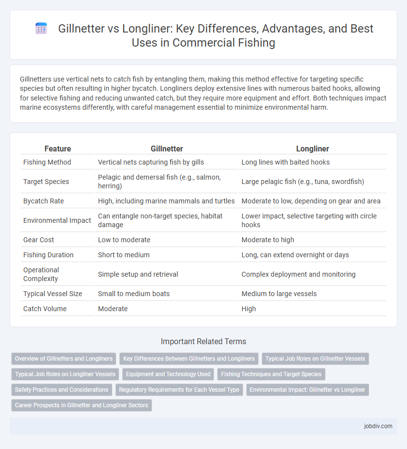 Gillnetter vs Longliner: Key Differences, Advantages, and Best Uses in Commercial Fishing
