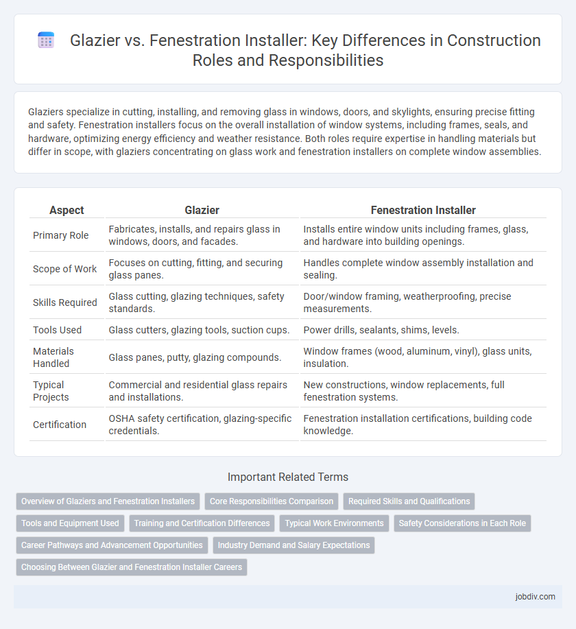 Glazier vs. Fenestration Installer: Key Differences in Construction Roles and Responsibilities