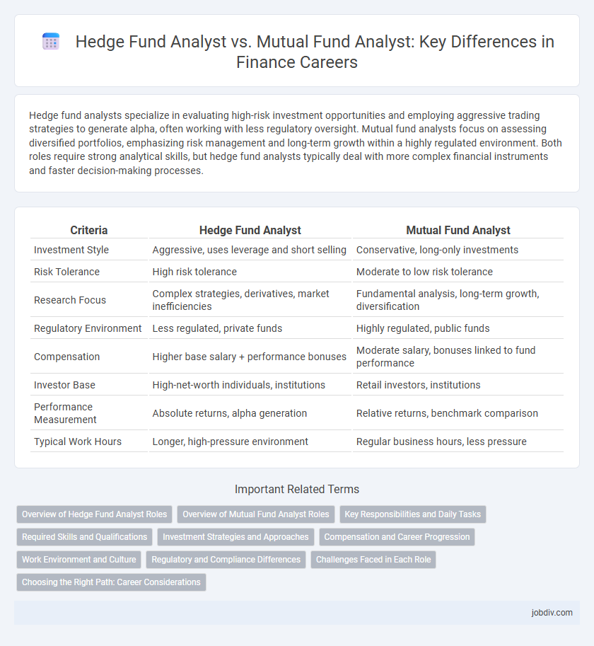 Hedge Fund Analyst vs. Mutual Fund Analyst: Key Differences in Finance Careers