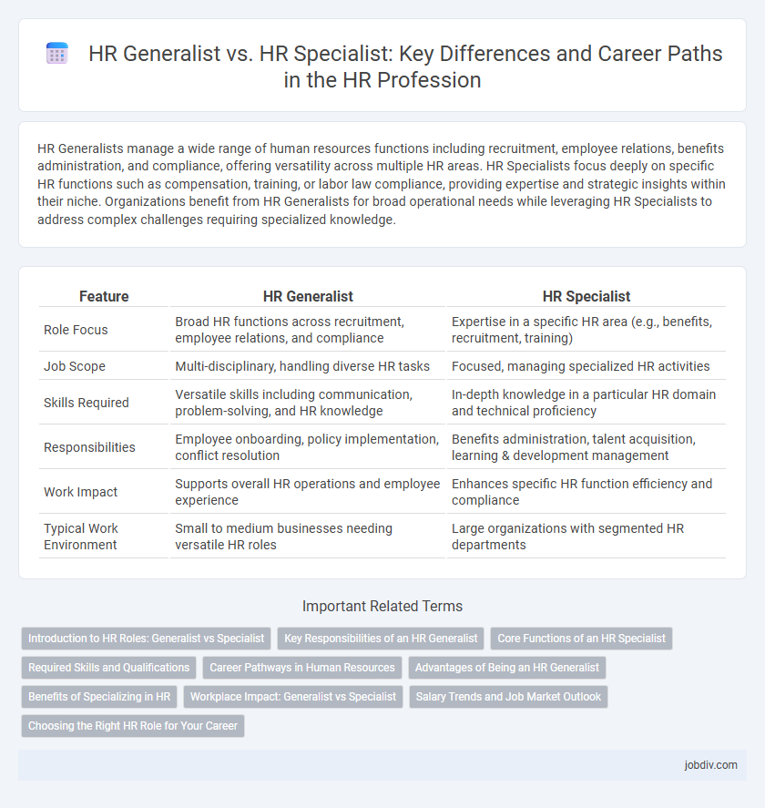 HR Generalist vs. HR Specialist: Key Differences and Career Paths in the HR Profession