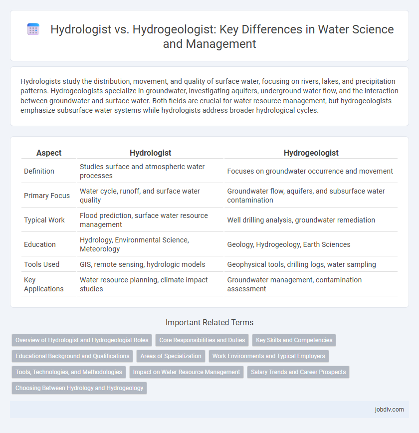 Hydrologist vs. Hydrogeologist: Key Differences in Water Science and Management