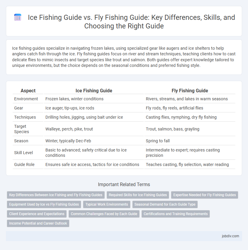 Ice Fishing Guide vs. Fly Fishing Guide: Key Differences, Skills, and Choosing the Right Guide
