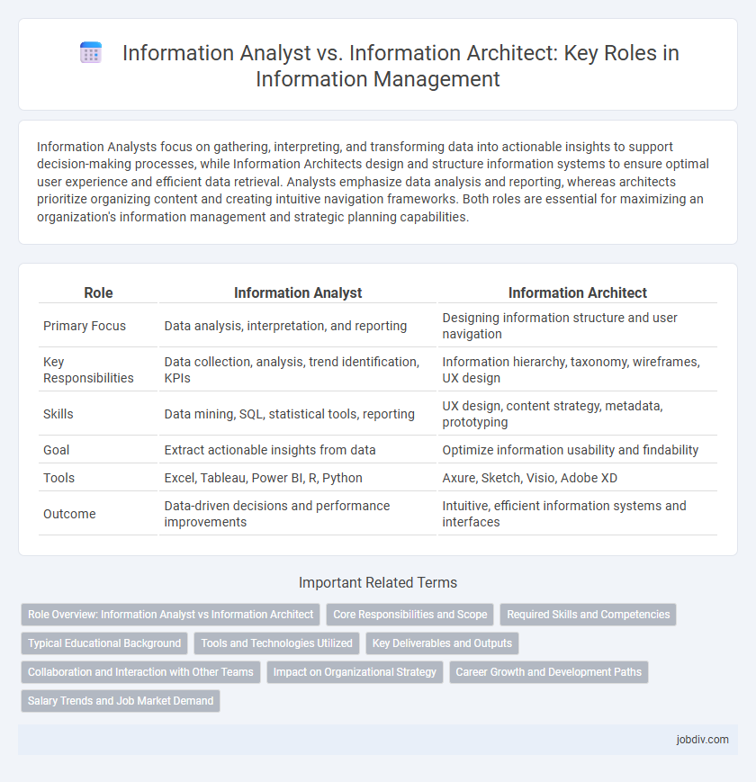 Information Analyst vs. Information Architect: Key Roles in Information Management