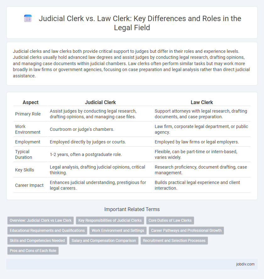 Judicial Clerk vs. Law Clerk: Key Differences and Roles in the Legal Field