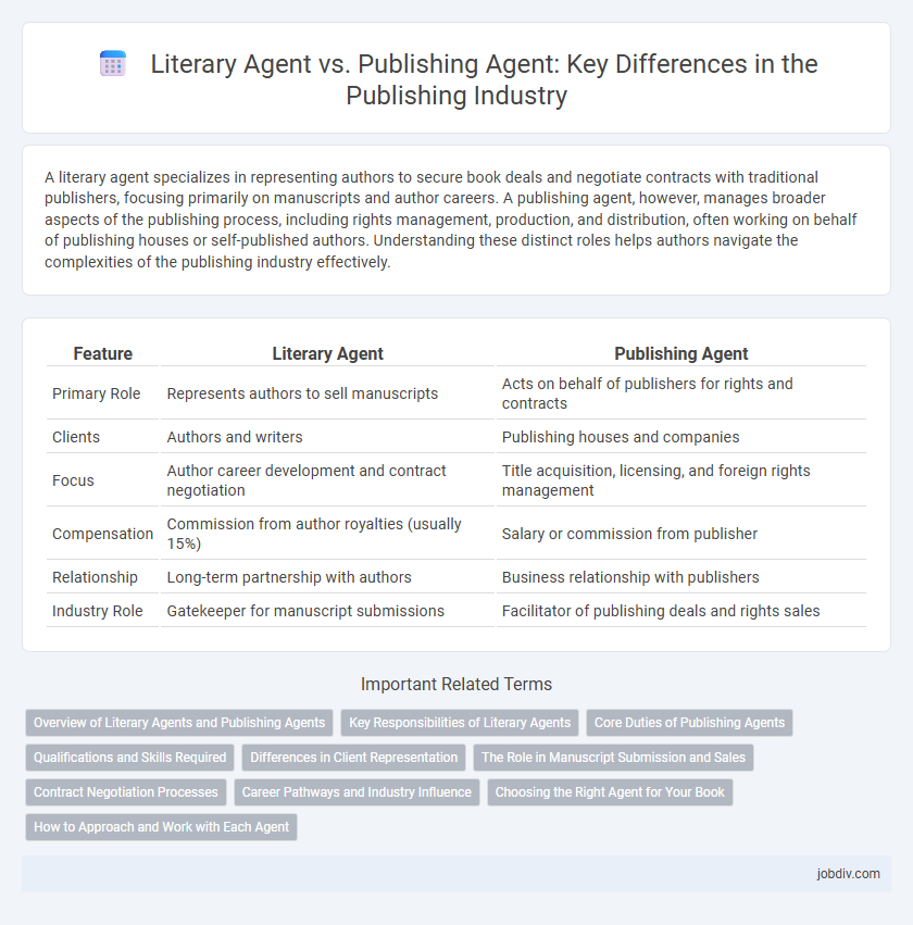 Literary Agent vs. Publishing Agent: Key Differences in the Publishing Industry