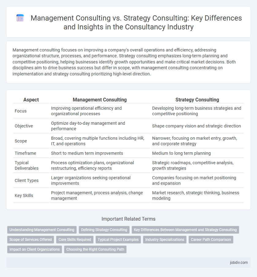 Management Consulting vs. Strategy Consulting: Key Differences and Insights in the Consultancy Industry