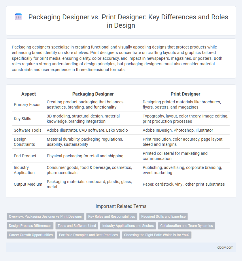 Packaging Designer vs. Print Designer: Key Differences and Roles in Design