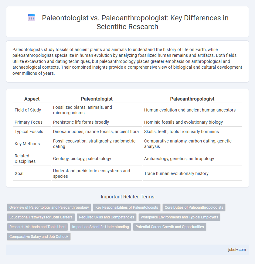 Paleontologist vs. Paleoanthropologist: Key Differences in Scientific Research