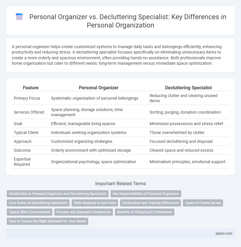 Personal Organizer vs. Decluttering Specialist: Key Differences in Personal Organization