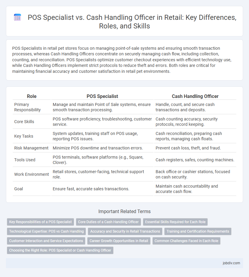 POS Specialist vs. Cash Handling Officer in Retail: Key Differences, Roles, and Skills