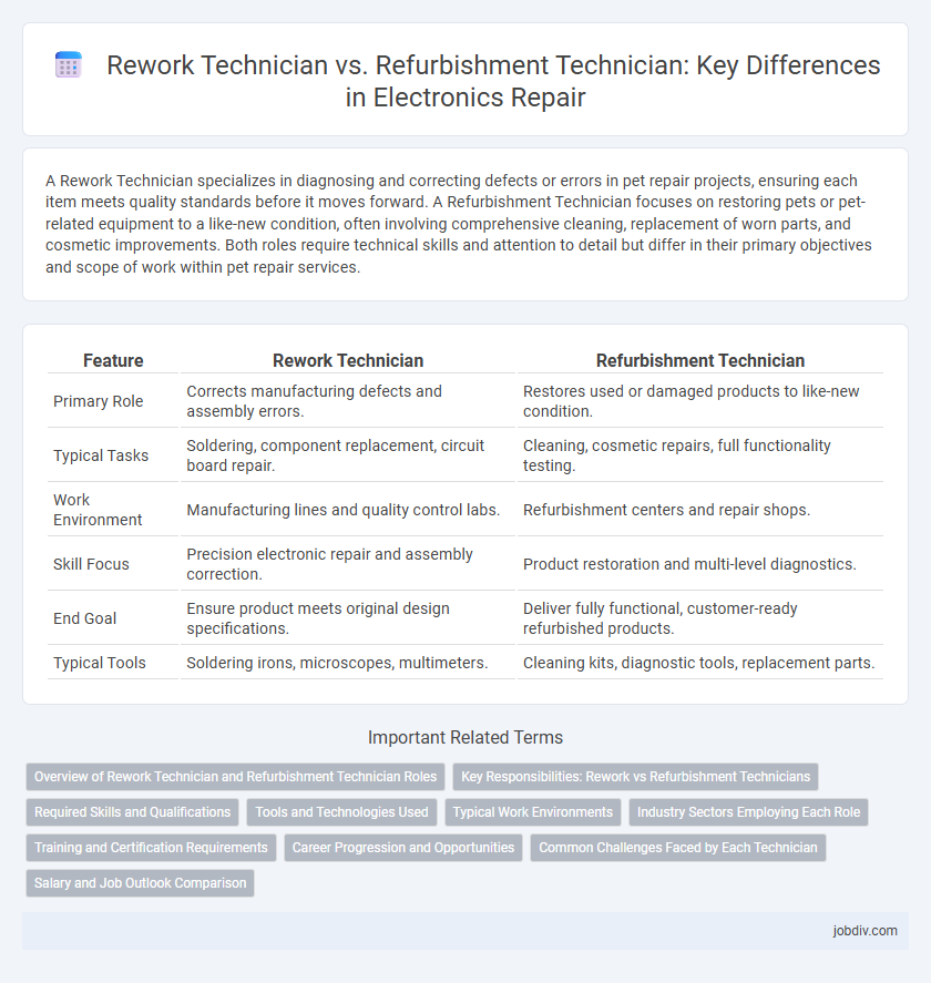 Rework Technician vs. Refurbishment Technician: Key Differences in Electronics Repair