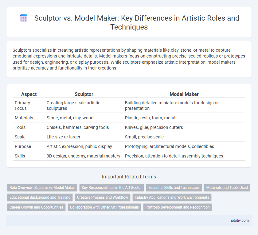 Sculptor vs. Model Maker: Key Differences in Artistic Roles and Techniques