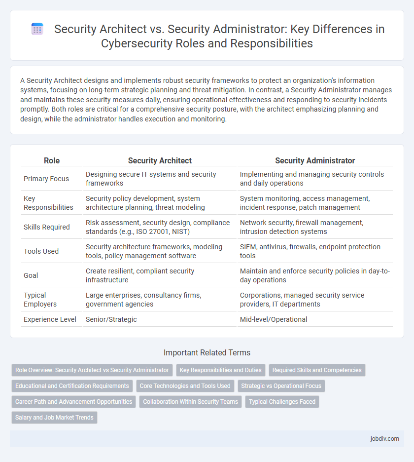 Security Architect vs. Security Administrator: Key Differences in Cybersecurity Roles and Responsibilities