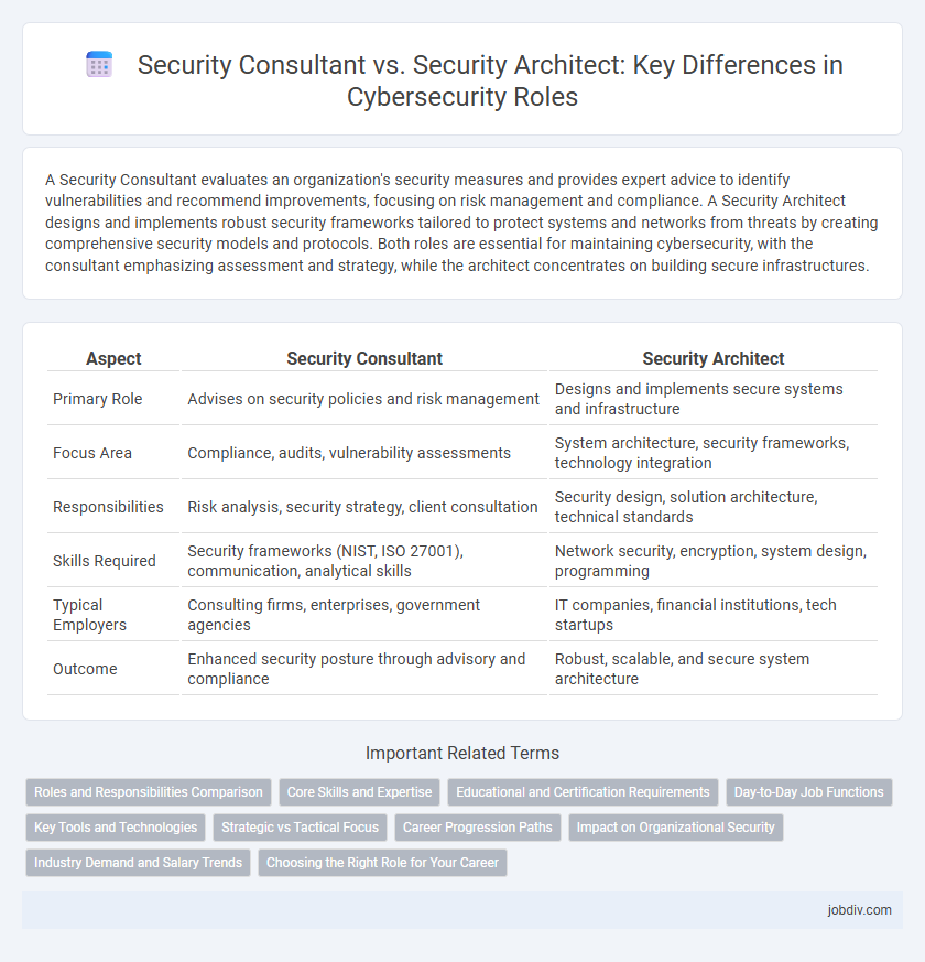 Security Consultant vs. Security Architect: Key Differences in Cybersecurity Roles