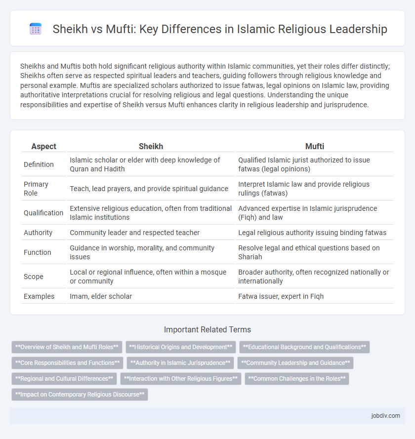 Sheikh vs Mufti: Key Differences in Islamic Religious Leadership