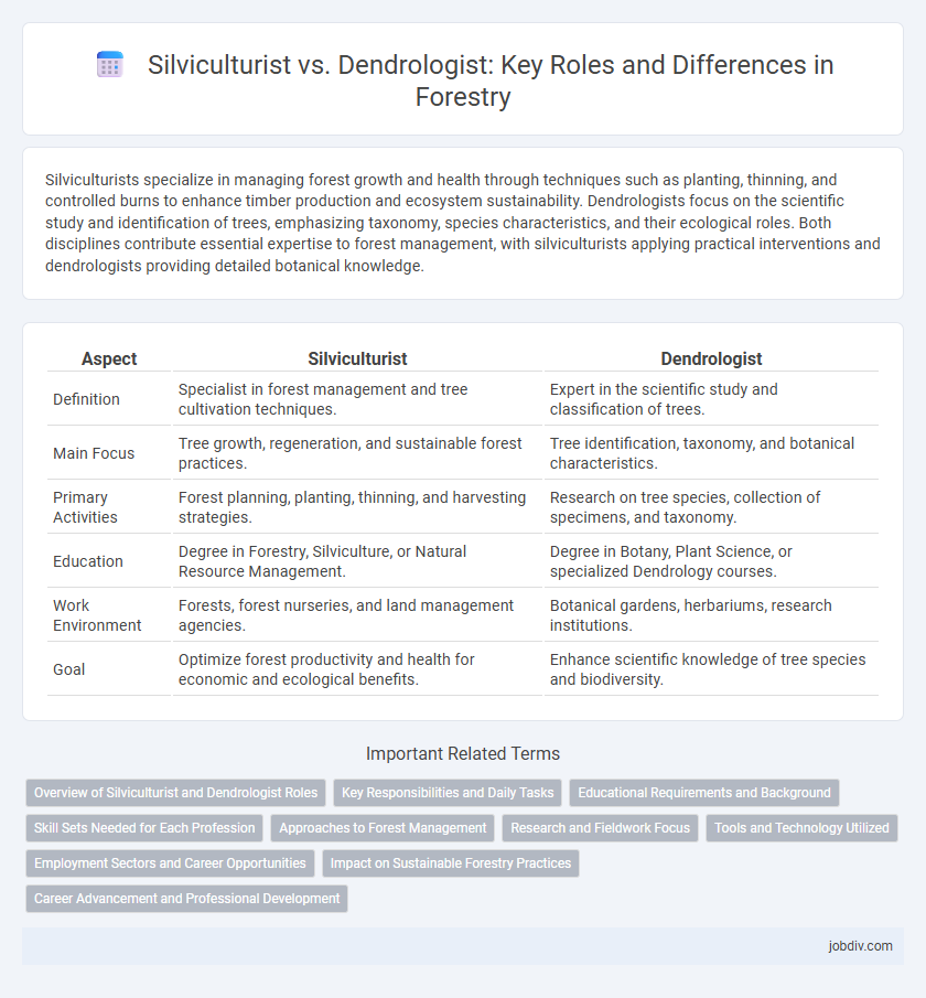 Silviculturist vs. Dendrologist: Key Roles and Differences in Forestry