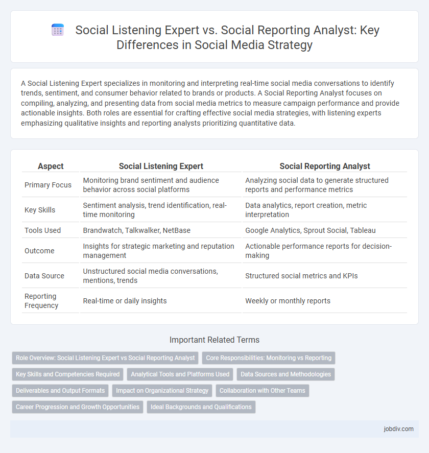 Social Listening Expert vs. Social Reporting Analyst: Key Differences in Social Media Strategy