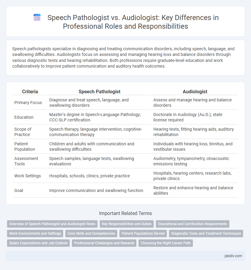 Speech Pathologist vs. Audiologist: Key Differences in Professional Roles and Responsibilities