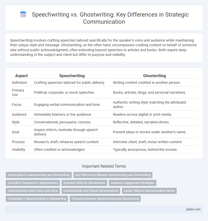 Speechwriting vs. Ghostwriting: Key Differences in Strategic Communication