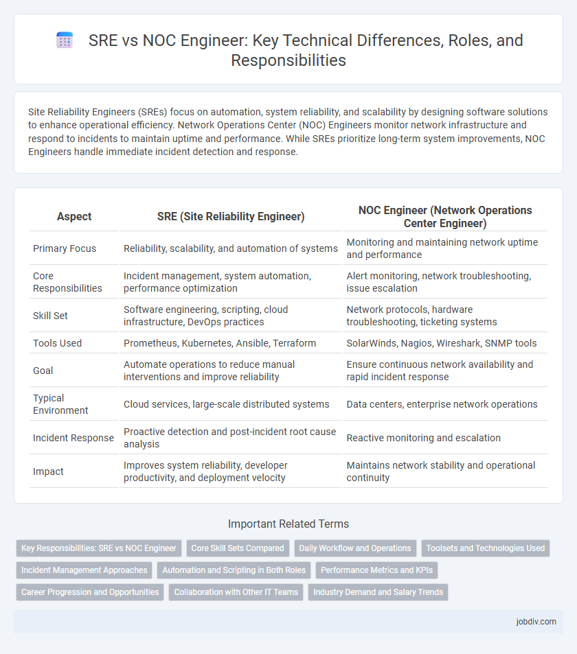 SRE vs NOC Engineer: Key Technical Differences, Roles, and Responsibilities