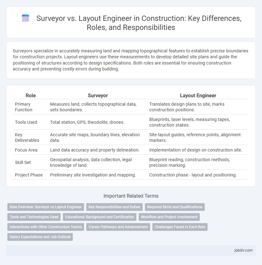 Surveyor vs. Layout Engineer in Construction: Key Differences, Roles, and Responsibilities
