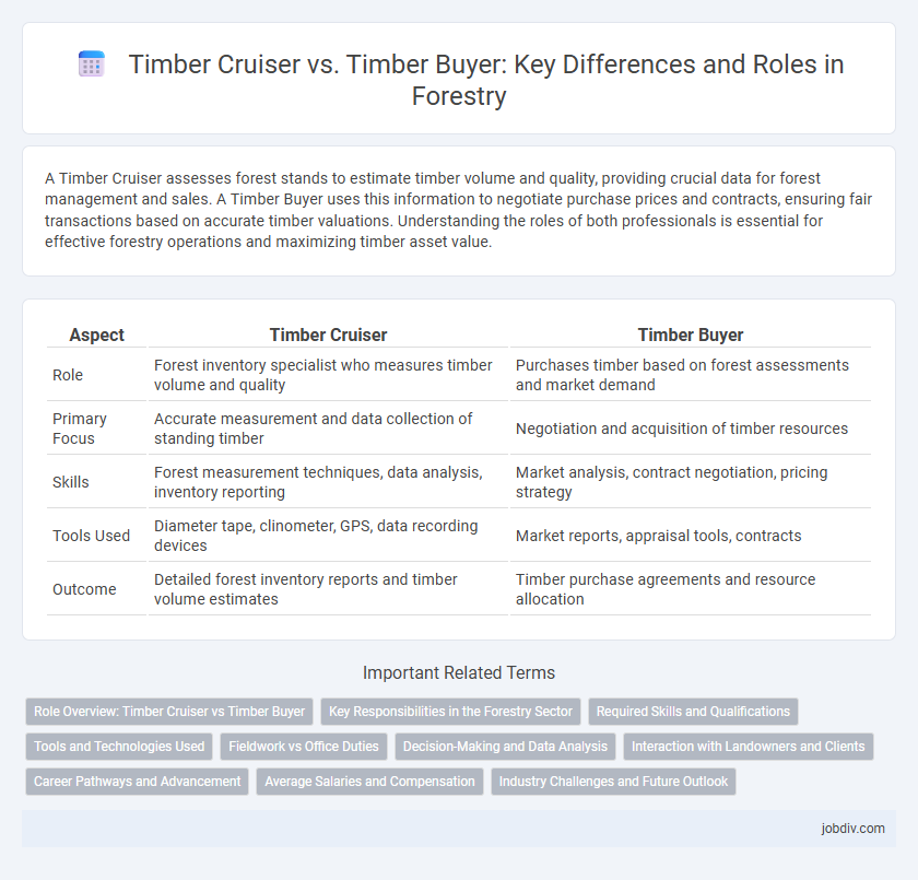 Timber Cruiser vs. Timber Buyer: Key Differences and Roles in Forestry