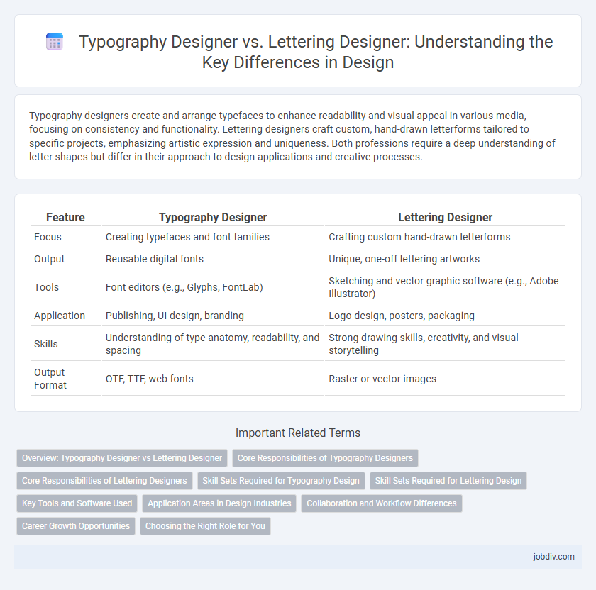Typography Designer vs. Lettering Designer: Understanding the Key Differences in Design