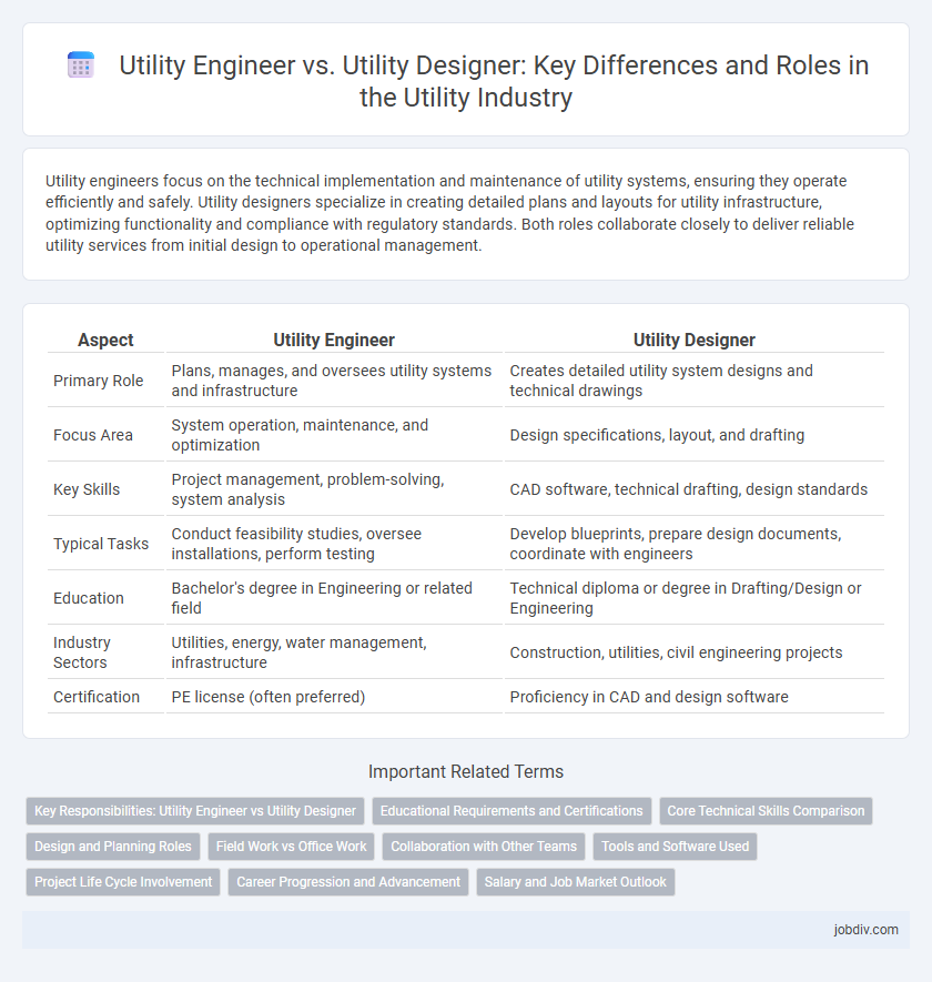 Utility Engineer vs. Utility Designer: Key Differences and Roles in the Utility Industry