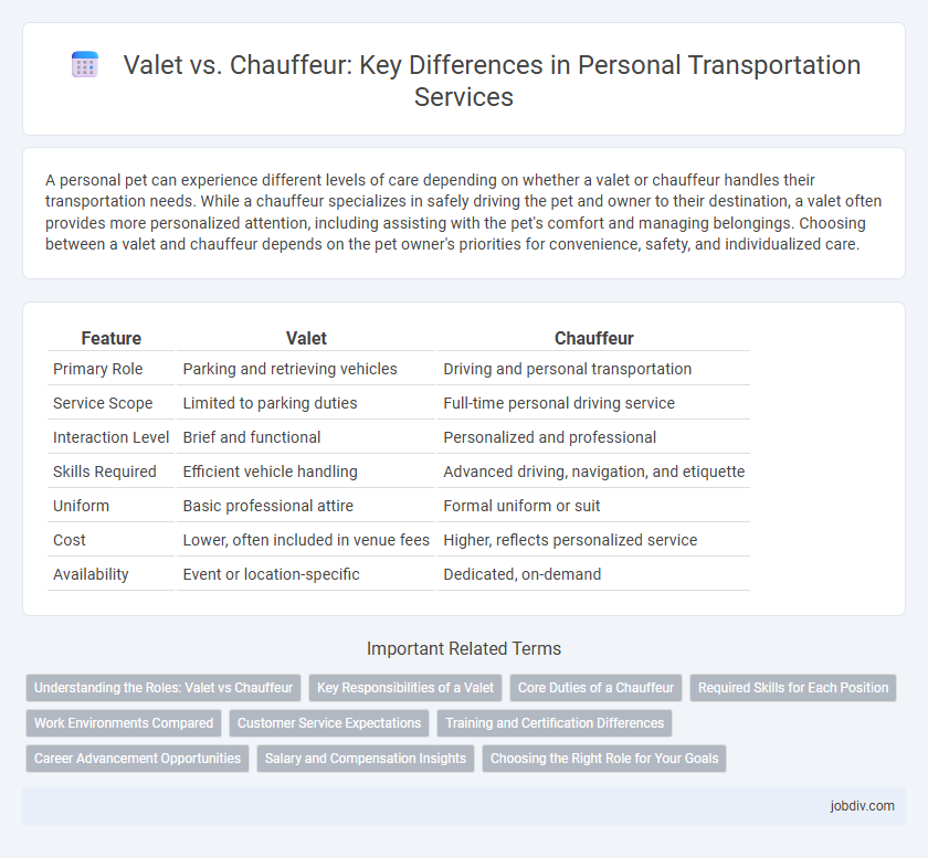 Valet vs. Chauffeur: Key Differences in Personal Transportation Services