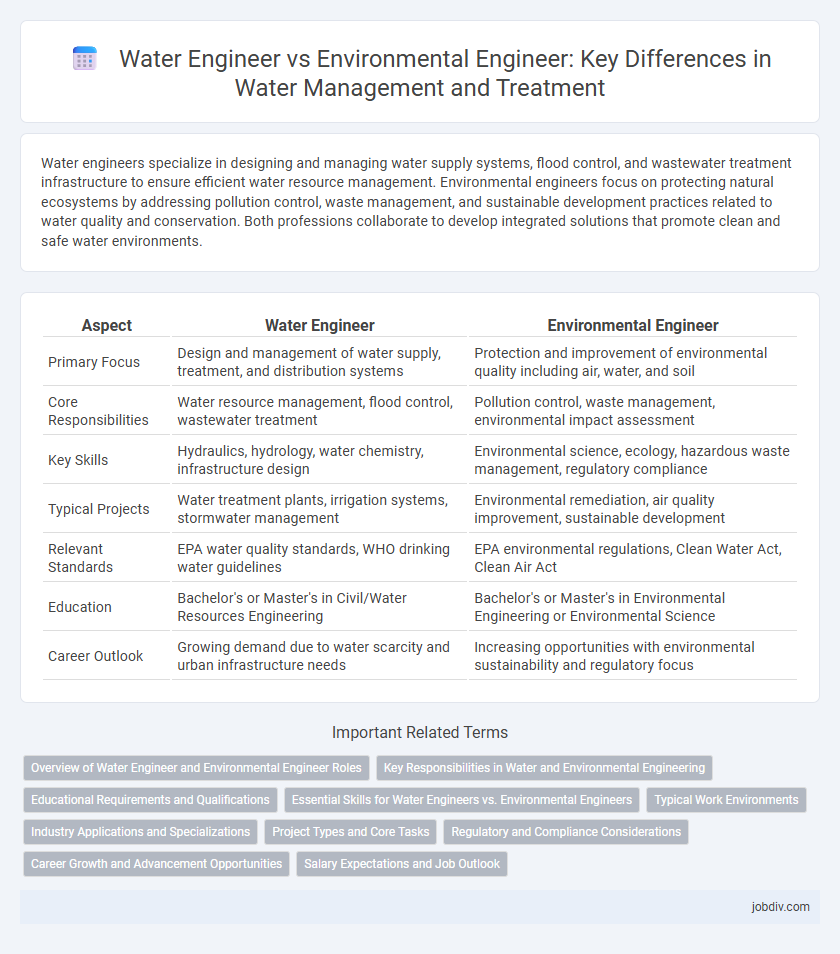 Water Engineer vs Environmental Engineer: Key Differences in Water Management and Treatment