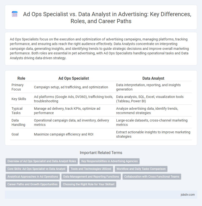 Ad Ops Specialist vs. Data Analyst in Advertising: Key Differences, Roles, and Career Paths