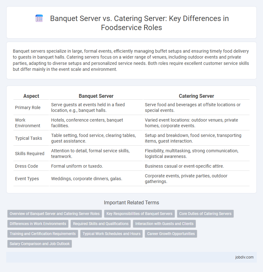 Banquet Server vs. Catering Server: Key Differences in Foodservice Roles