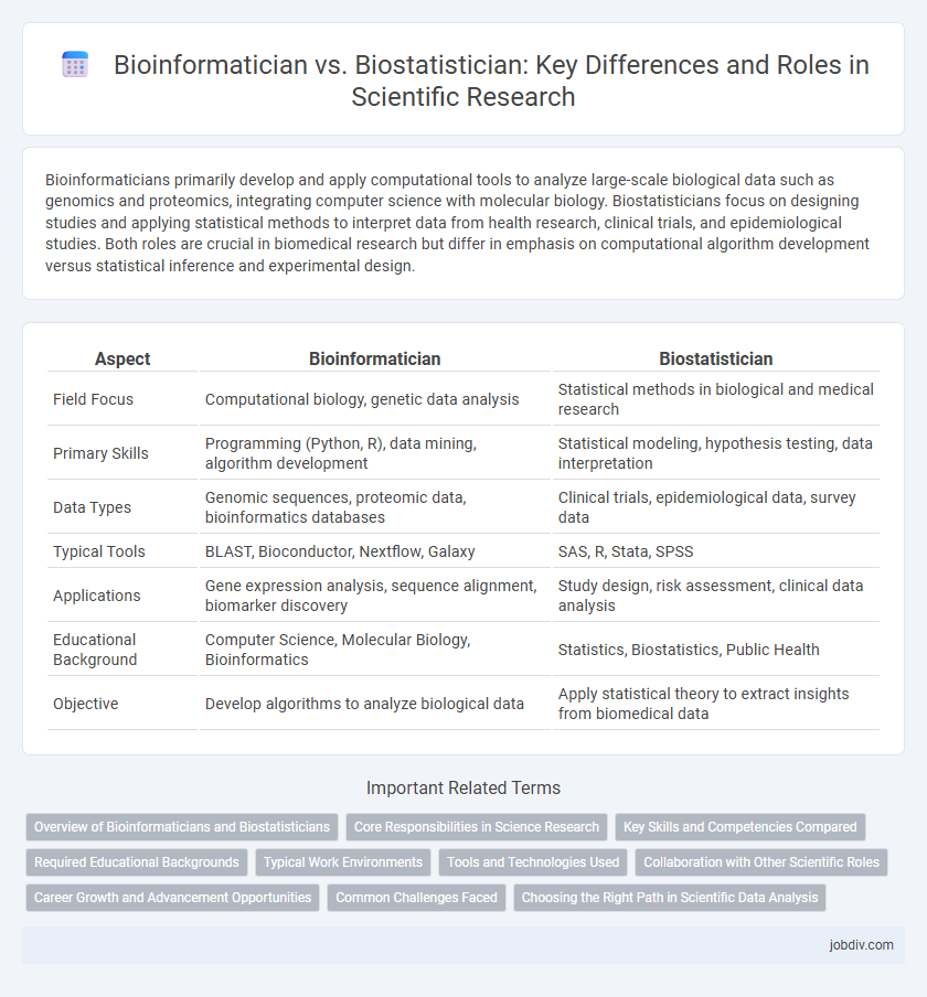 Bioinformatician vs. Biostatistician: Key Differences and Roles in Scientific Research