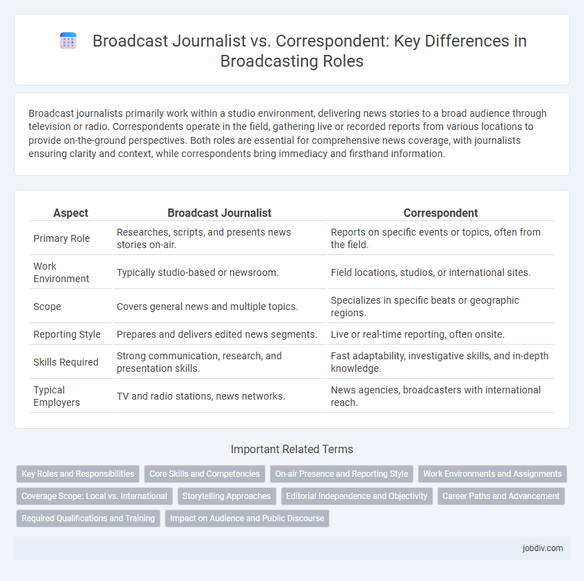 Broadcast Journalist vs. Correspondent: Key Differences in Broadcasting Roles