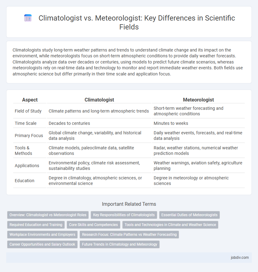 Climatologist vs. Meteorologist: Key Differences in Scientific Fields