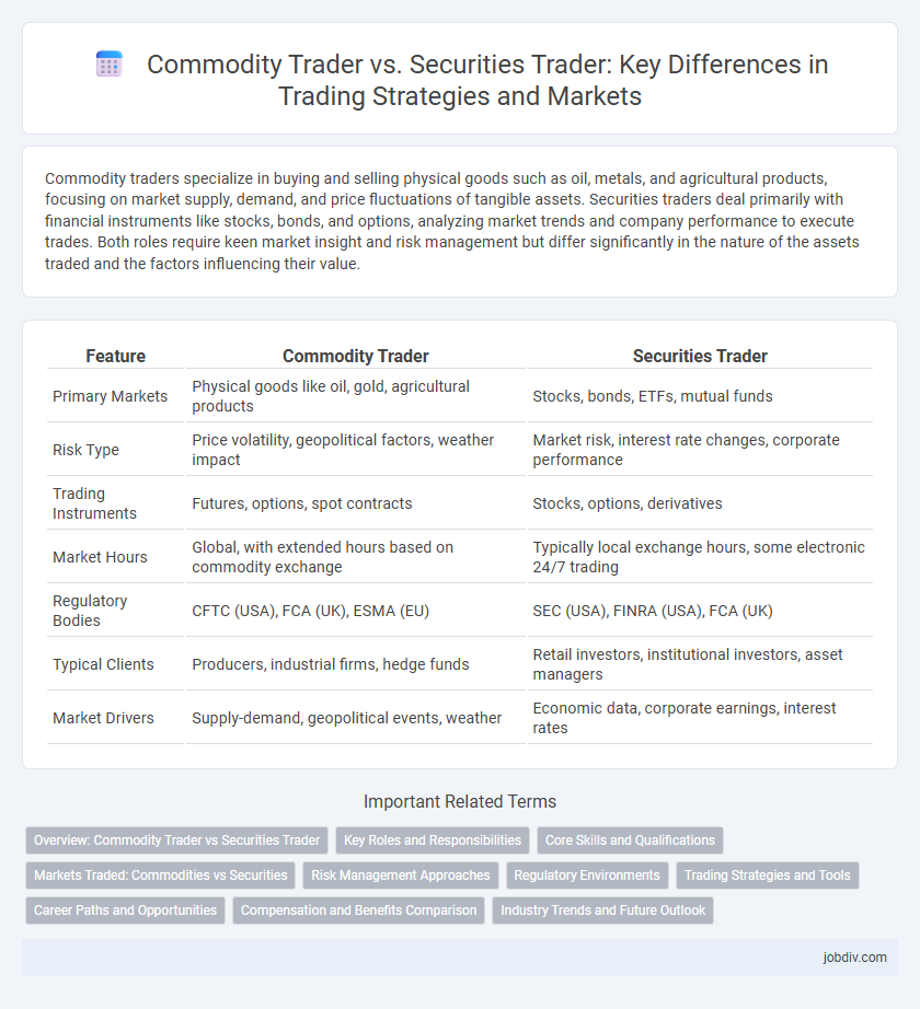 Commodity Trader vs. Securities Trader: Key Differences in Trading Strategies and Markets