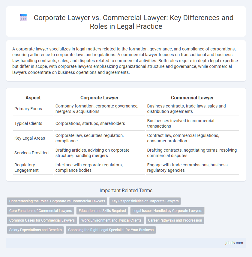 Corporate Lawyer vs. Commercial Lawyer: Key Differences and Roles in Legal Practice
