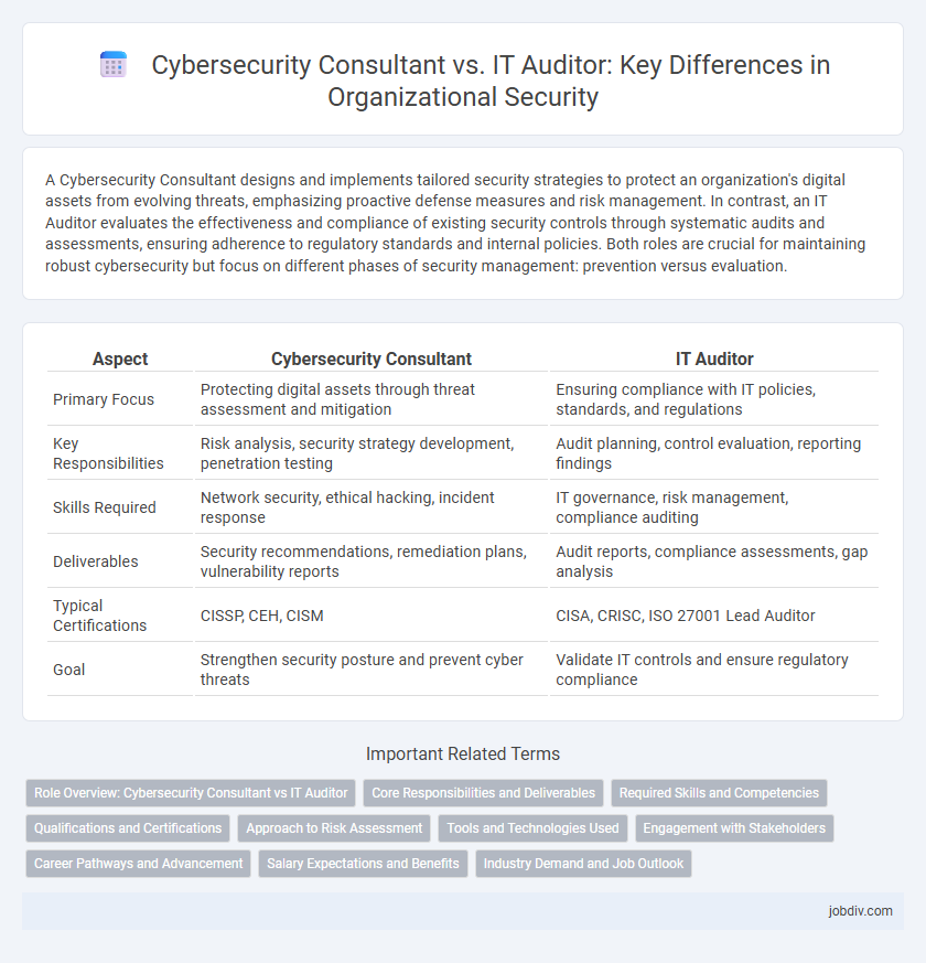 Cybersecurity Consultant vs. IT Auditor: Key Differences in Organizational Security