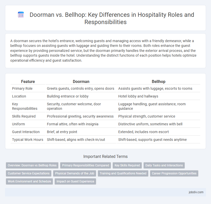 Doorman vs. Bellhop: Key Differences in Hospitality Roles and Responsibilities