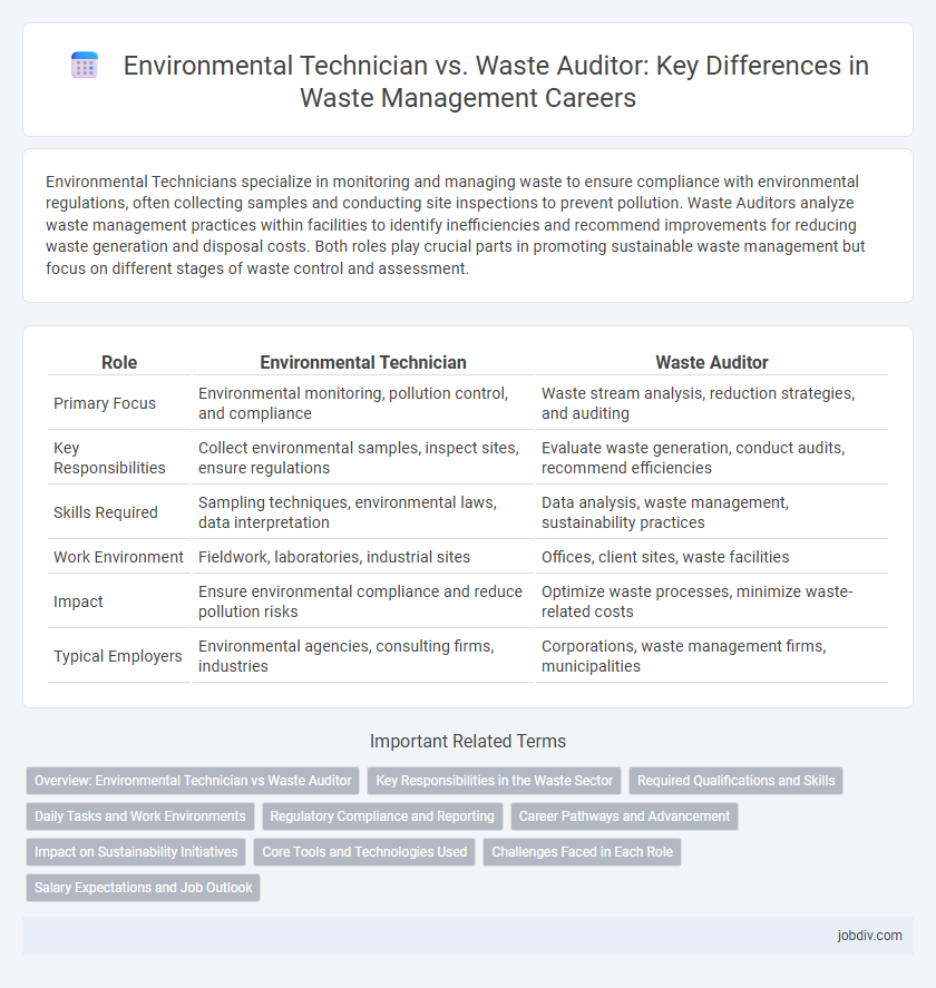 Environmental Technician vs. Waste Auditor: Key Differences in Waste Management Careers