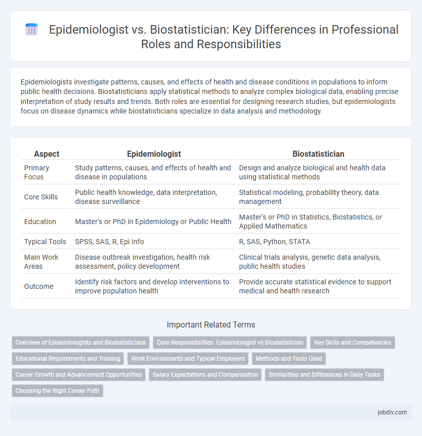 Epidemiologist vs. Biostatistician: Key Differences in Professional Roles and Responsibilities