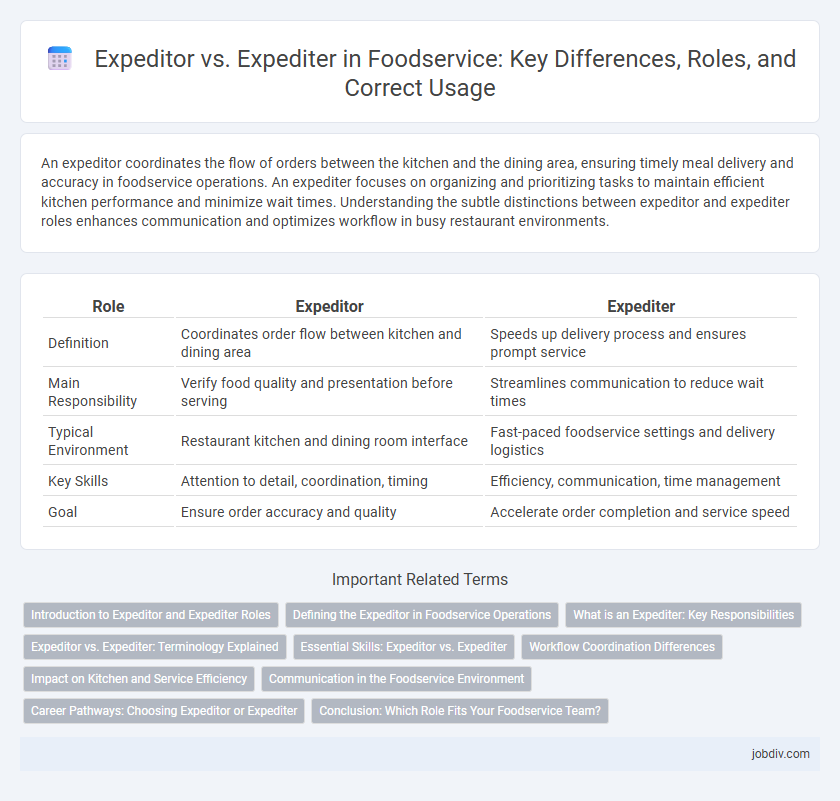 Expeditor vs. Expediter in Foodservice: Key Differences, Roles, and Correct Usage